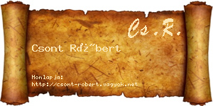 Csont Róbert névjegykártya