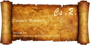Csont Róbert névjegykártya